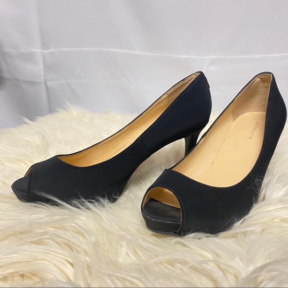 Black open toed Liz Claiborne Heel
